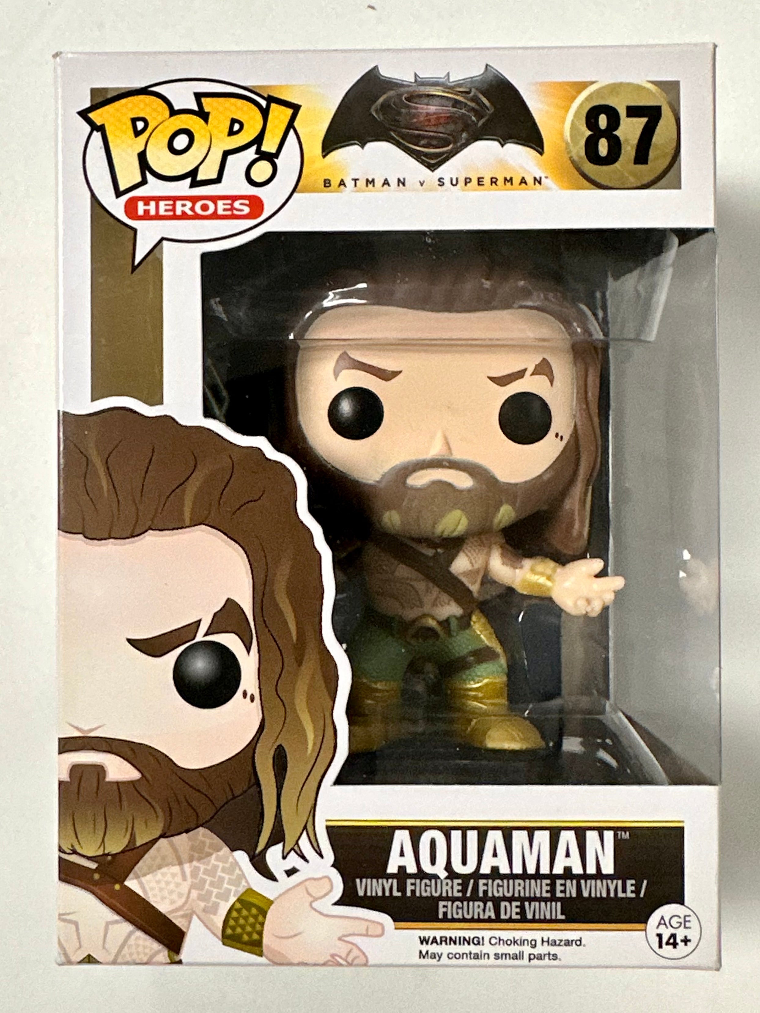 Funko Pop! DC Heroes Aquaman #87 Batman V Superman 2015 Vaulted Jason Momoa