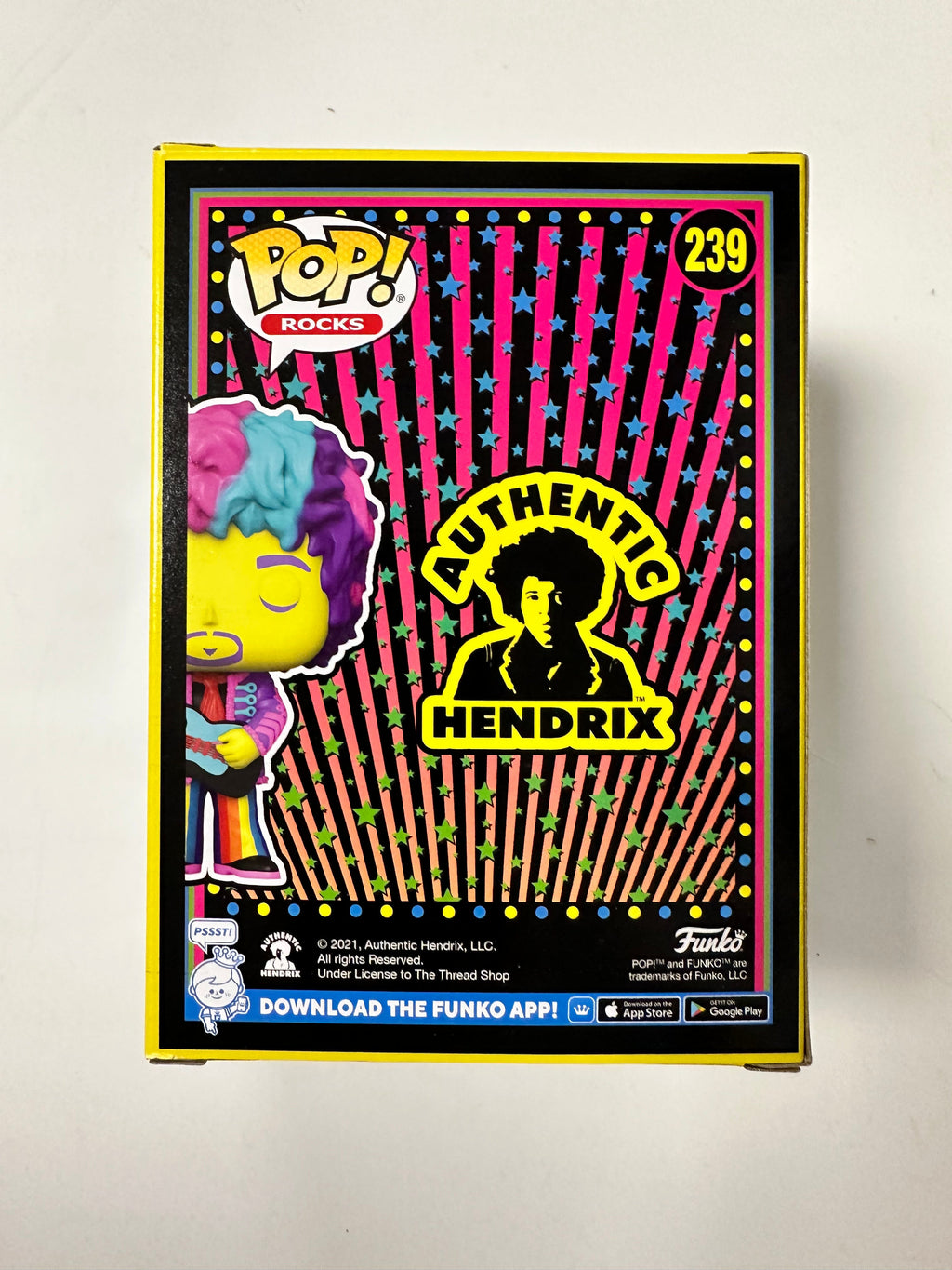 Funko Pop! Rocks Black Light Jimi Hendrix #239 NYCC 2021 Fall Con Exclusive