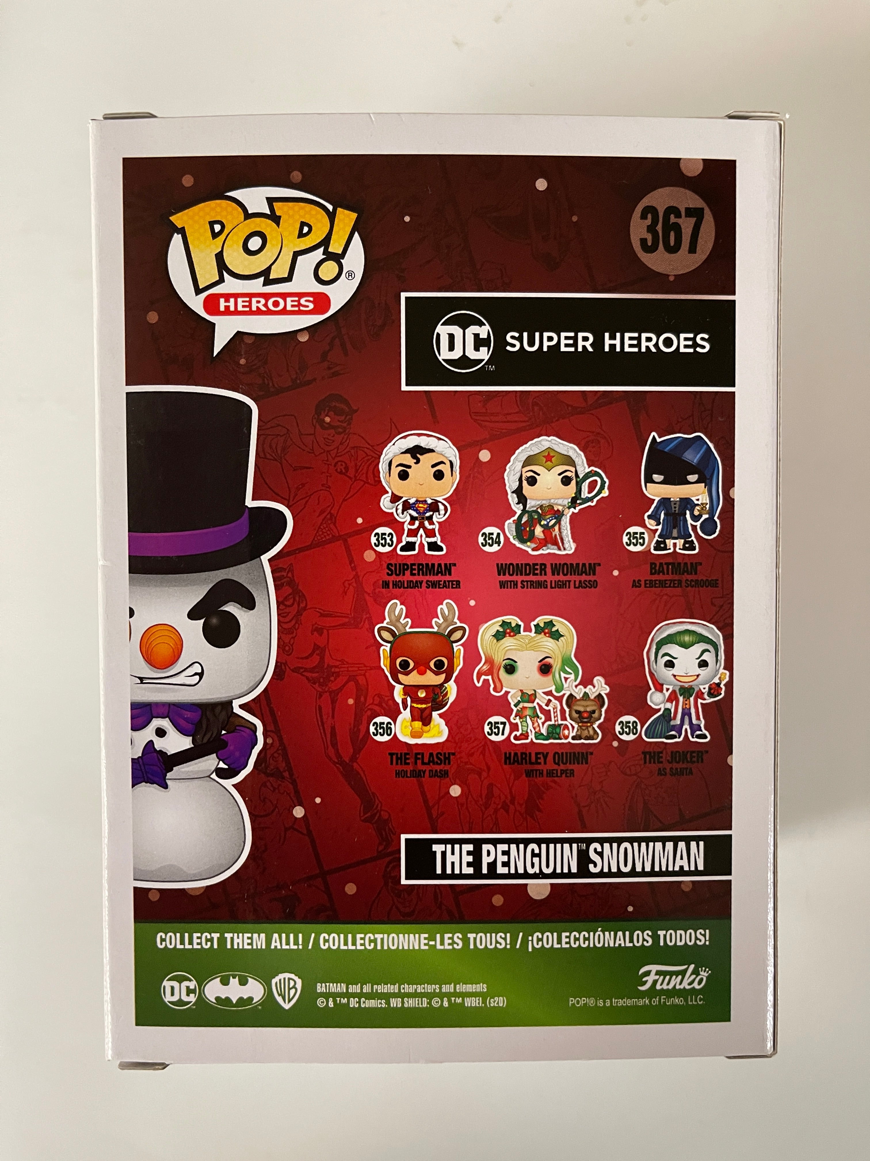 Funko Pop! DC Heroes The Penguin Snowman #367 Hot Topic Holiday Vaulted Exclusive