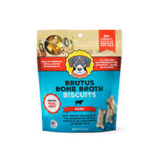 Brutus Broth Dog Biscuits Beef, 8 oz (Pack of 6)