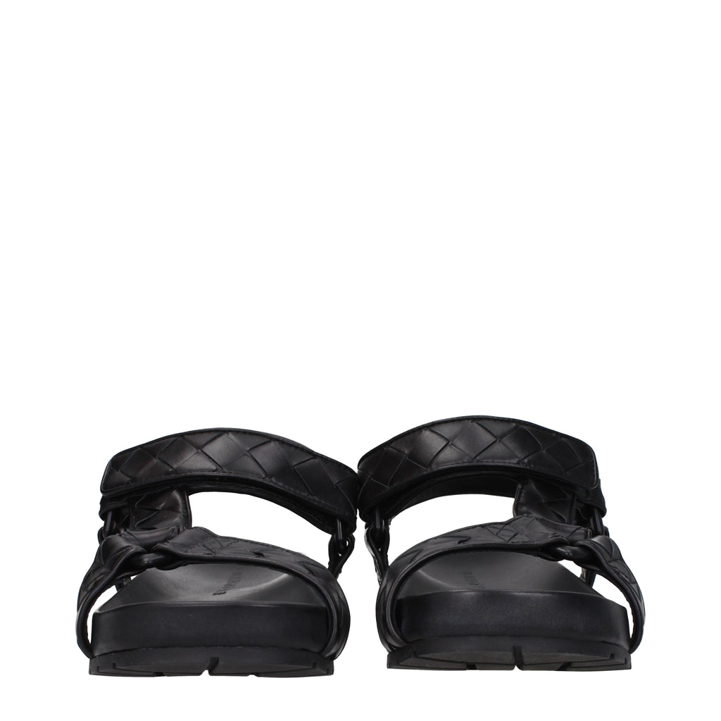Bottega Veneta Sandali Uomo Pelle Nero