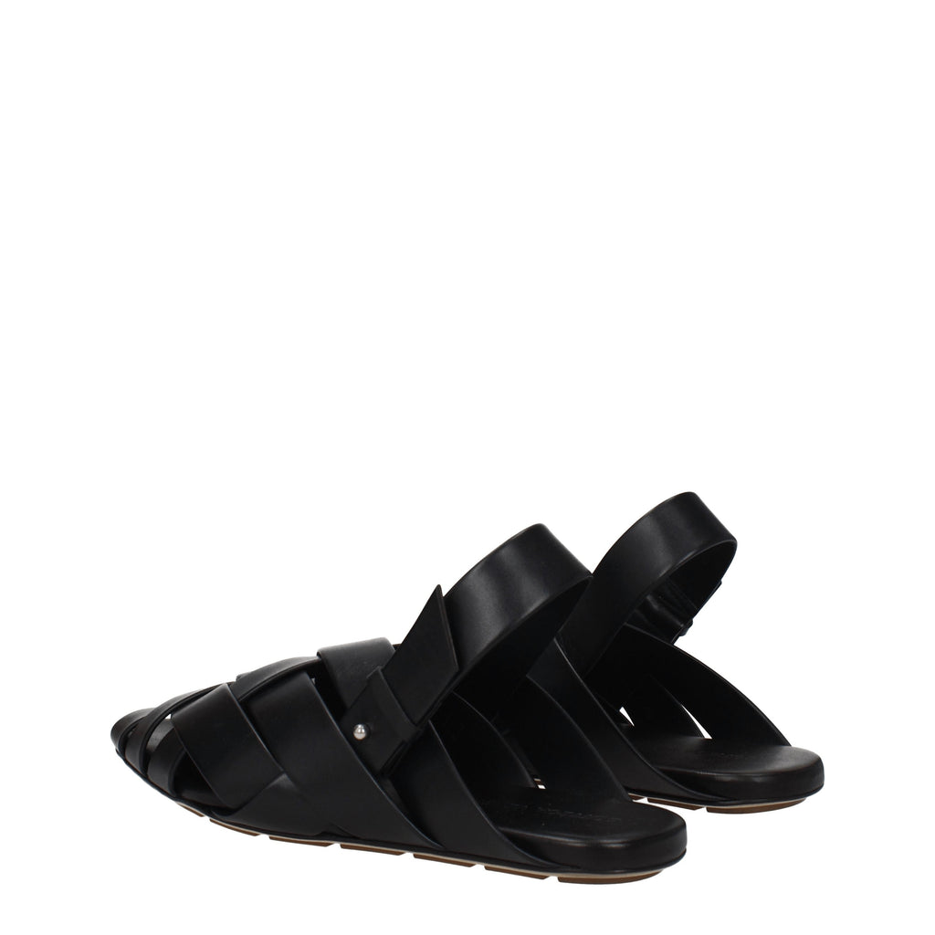 Bottega Veneta Sandali Uomo Pelle Nero