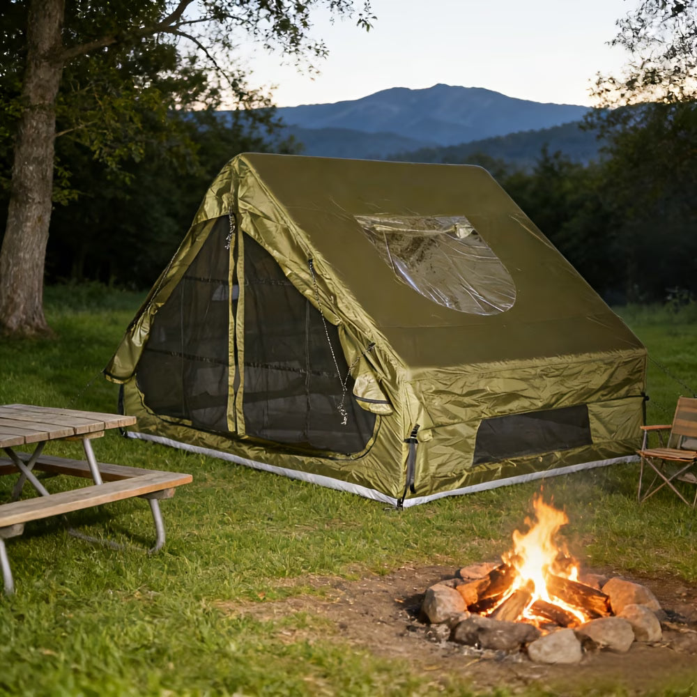 nflatable Camping Tent for 4-6 Person,4 Season Camping Tent, Large Luxury Air Tent