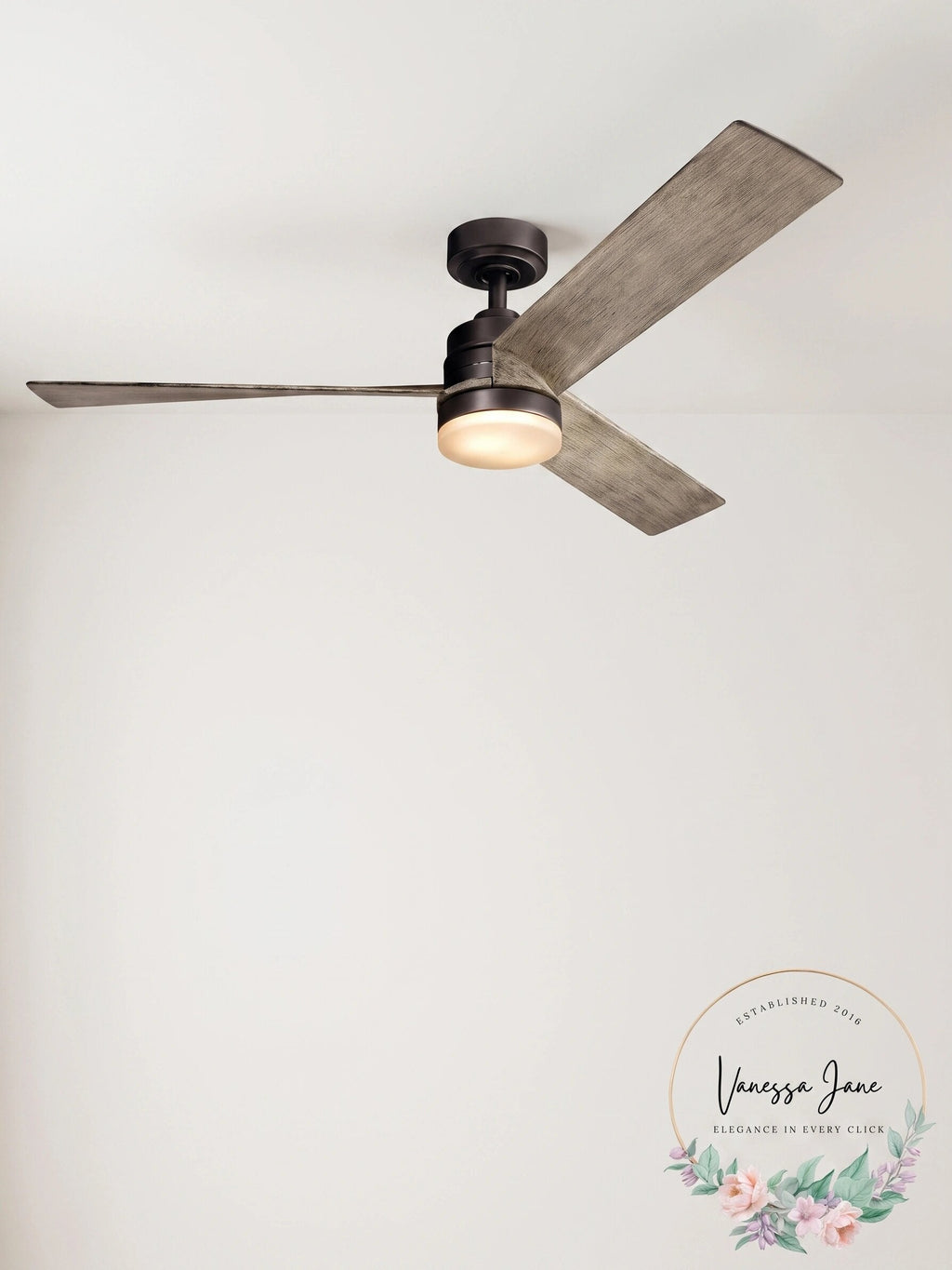 Kichler 300275 Spyn 52Inches 3 Blade Indoor Ceiling Fan - Anvil Iron