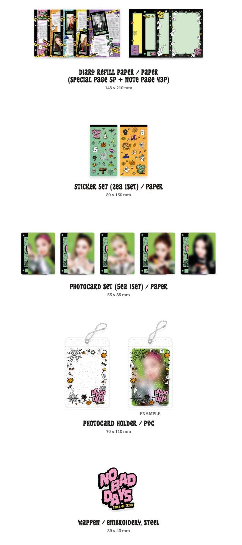 ITZY 'No Bad Days' - October Limited Monthly Kit (Trick Or Treat)