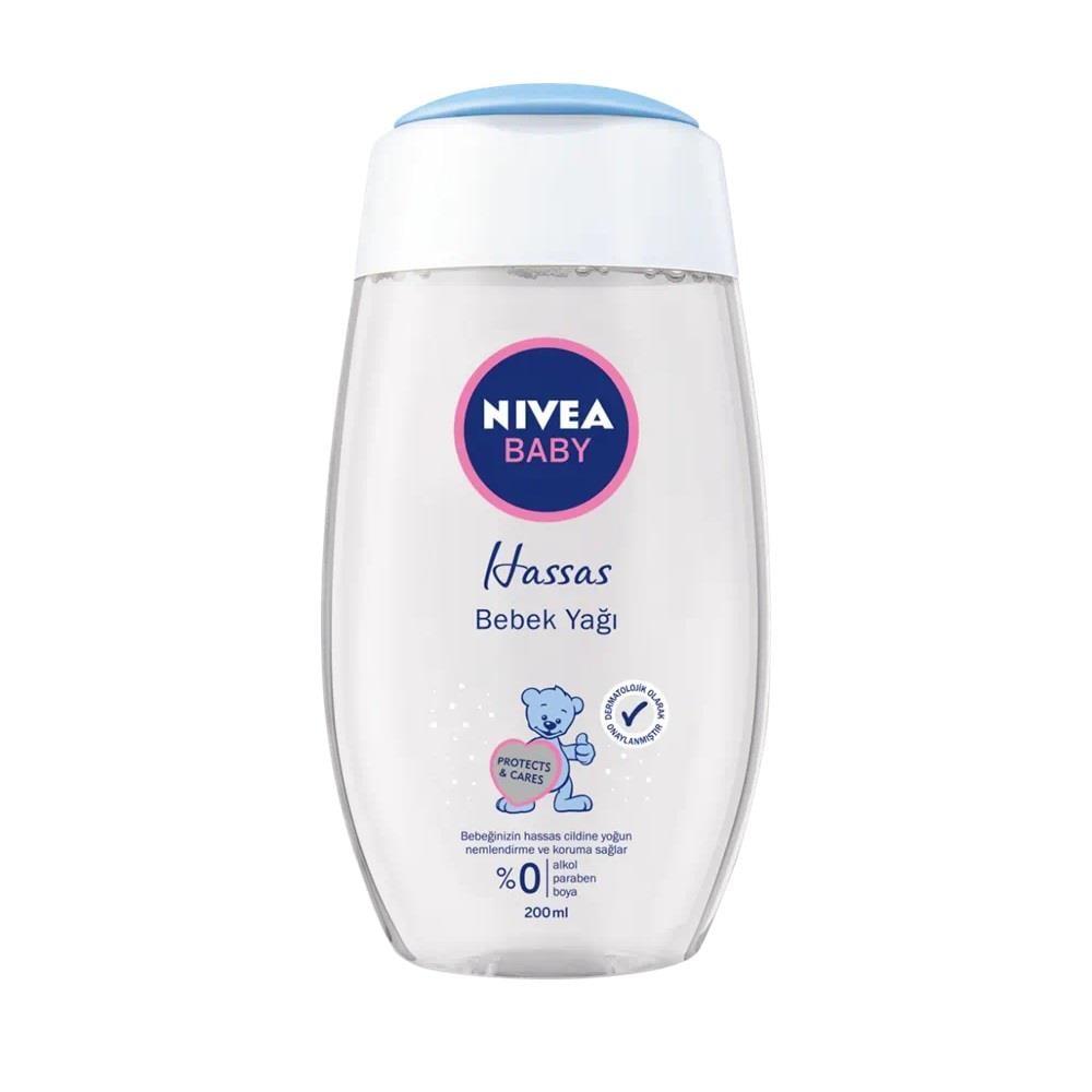 Nivea Baby Oil: Gentle & Moisturizing Baby Massage Oil for Sensitive Skin | Natural Almond Oil for Dry Skin Relief