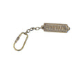 Solid Brass Captain's Sign Keyring 5""
