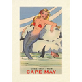 Vintage Lined Notebook Greetings from Cape May, Mermaid - Paperback