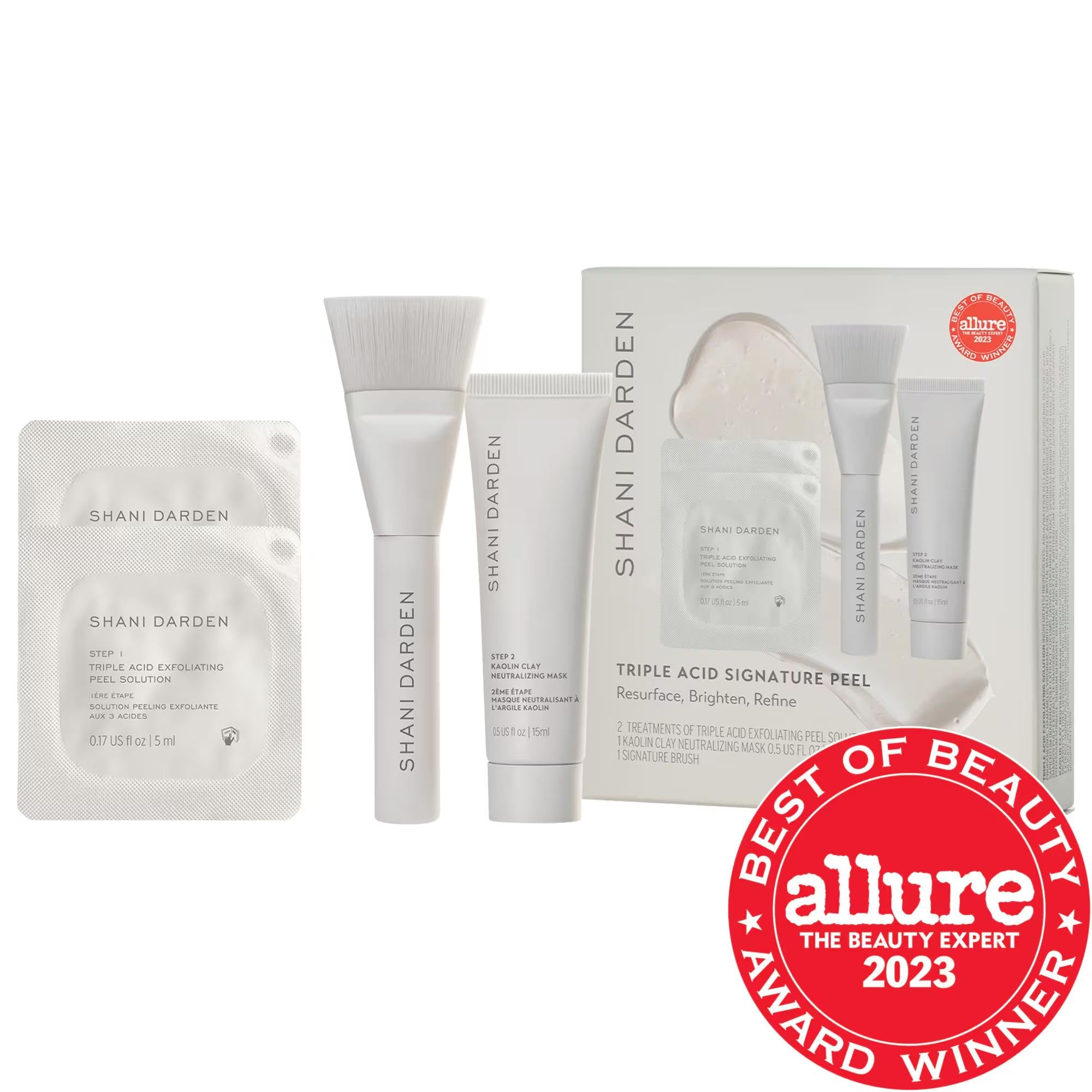Shani Darden Triple Acid Signature Facial Peel Kit: Resurface, Brighten & Smooth Skin | Glycolic & Lactic Acid Peel | Vegan & Cruelty-Free