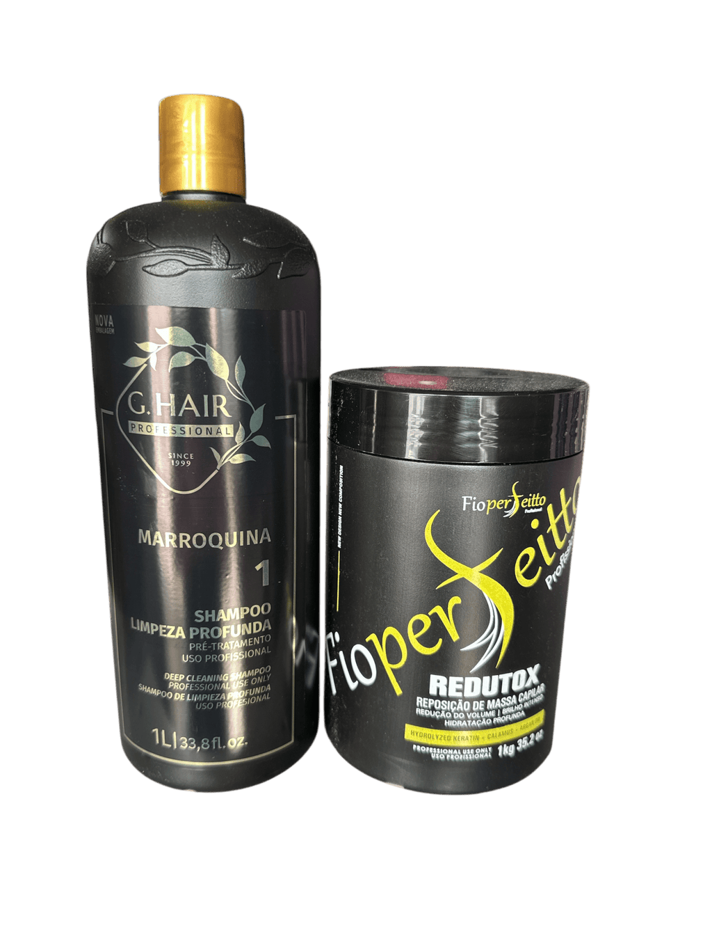 Keratin Treatment Kit G Hair Moroccan Detox Shampoo And Fio Perfeitto Hair Btox Mask 33.8fl.oz 1000ml