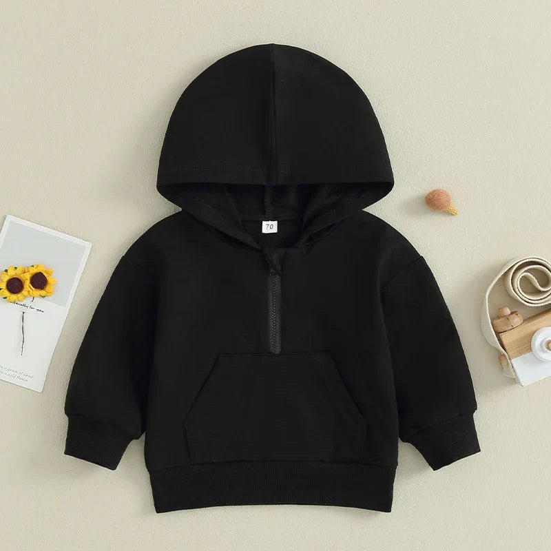 Kids Solid Color Hoodie – Long Sleeve Pullover for Toddlers - PhishStones Products