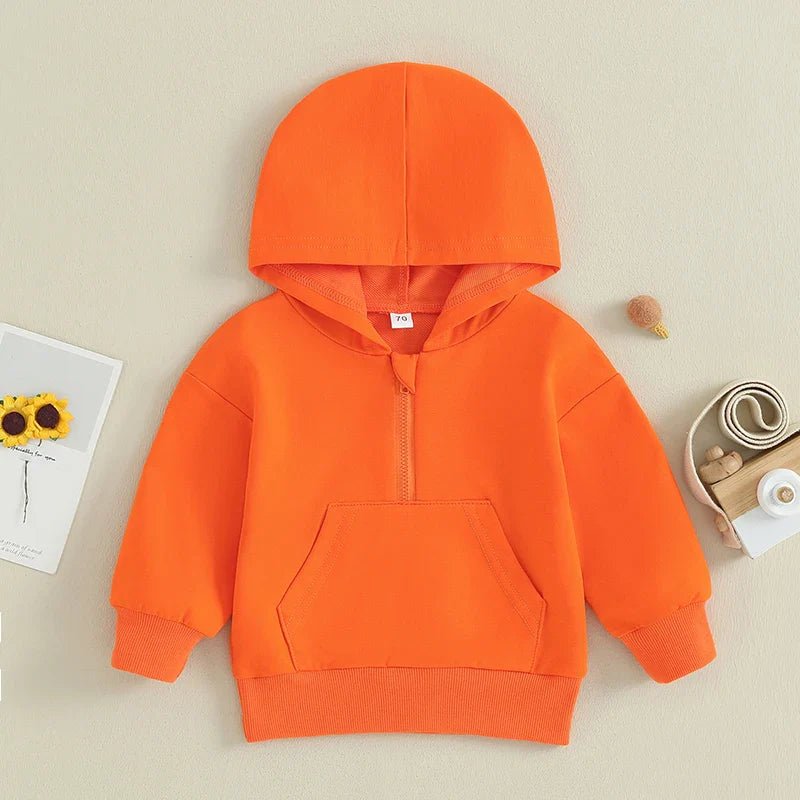 Kids Solid Color Hoodie – Long Sleeve Pullover for Toddlers - PhishStones Products