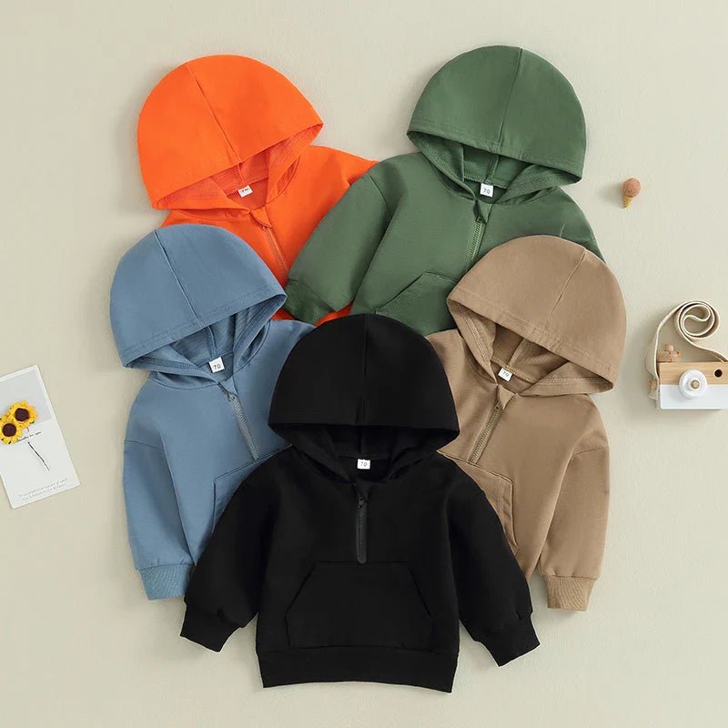 Kids Solid Color Hoodie – Long Sleeve Pullover for Toddlers - PhishStones Products