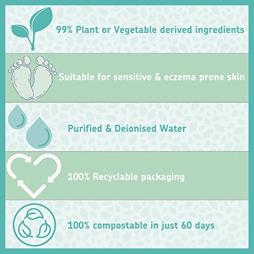 Kinder by Nature 100% Biodegradable Plant - Based Baby Wipes - 672 Count (12 packs of 56 wipes) - PhishStones Products