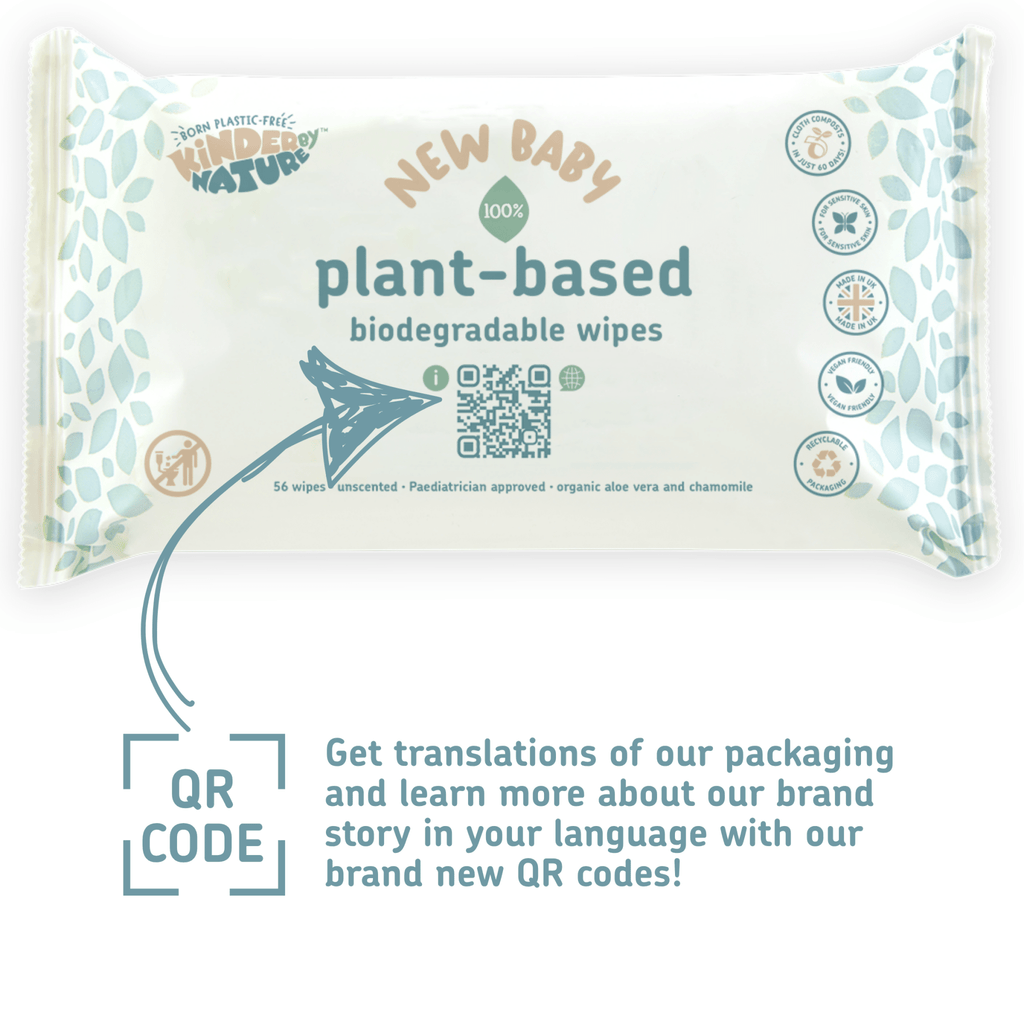 Kinder by Nature 100% Biodegradable Plant - Based Baby Wipes - 672 Count (12 packs of 56 wipes) - PhishStones Products