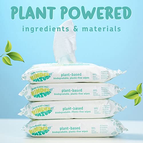 Kinder by Nature 100% Biodegradable Plant - Based Baby Wipes - 672 Count (12 packs of 56 wipes) - PhishStones Products