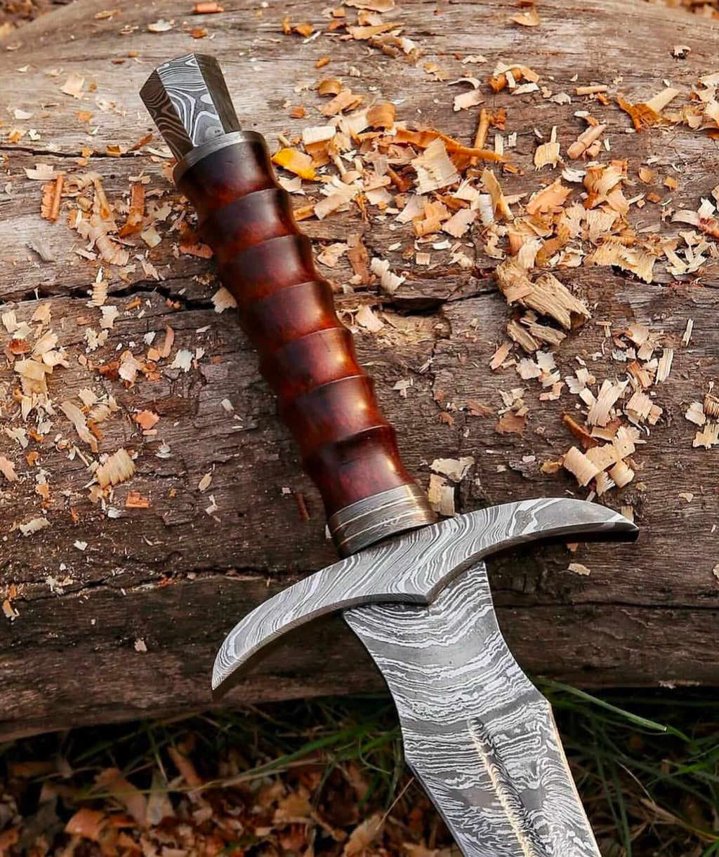 Kingslayer Arming Sword with Damascus Blade - PhishStones Products