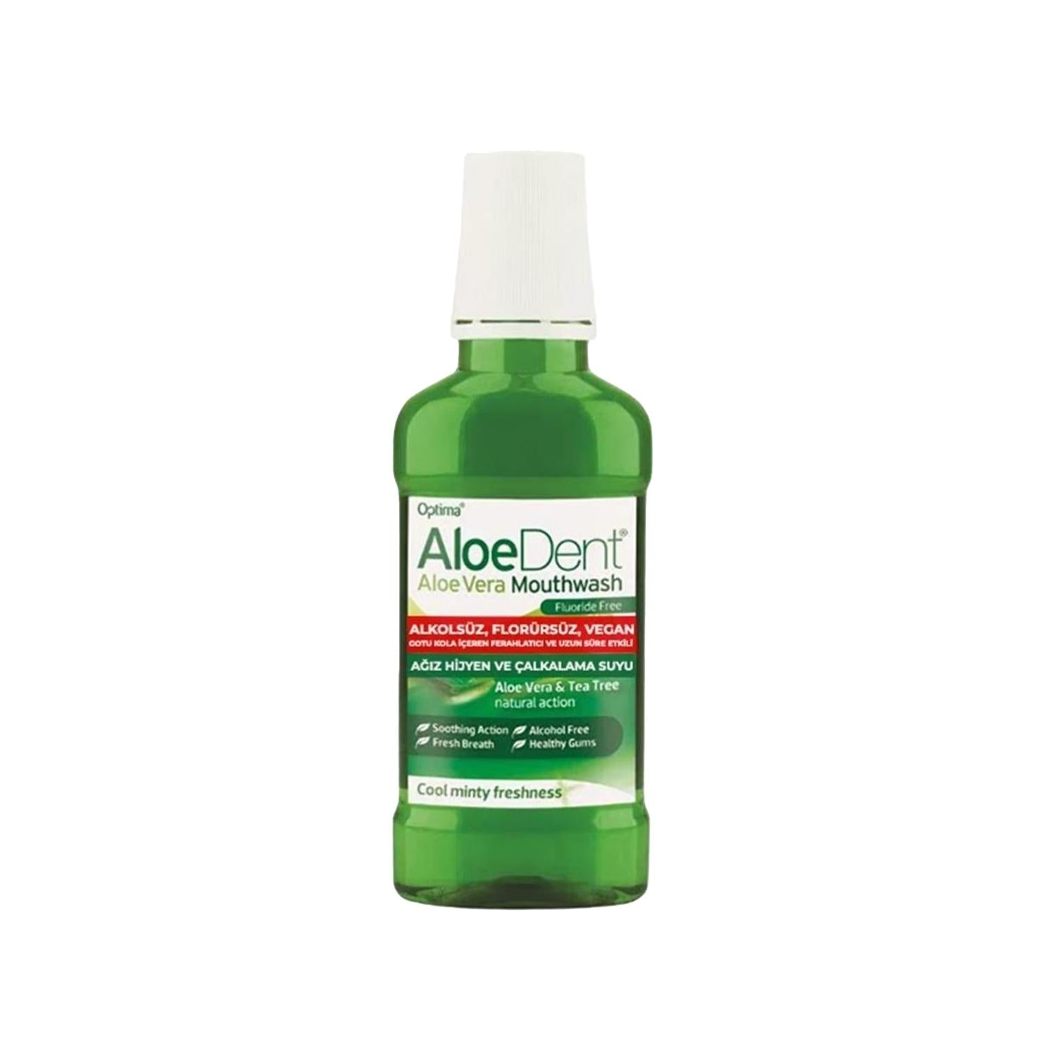 Optima Aloe Vera Alcohol-Free Mouthwash - Fluoride-Free, Gentle Oral Care for Sensitive Teeth - 8.45 fl oz