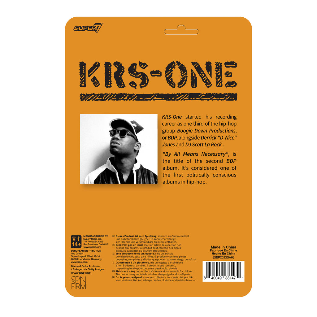 Super7 x KRS-ONE (BY ALL MEANS NECESSARY BDP) ReAction Figure