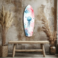 Pastel Jellyfish Skulls Surfboard Glass Wall Art