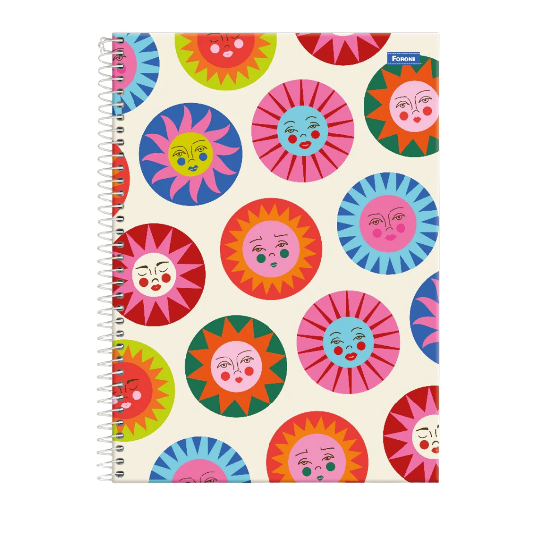 Spiral Notebook (Sunburst Pattern, 8.5?×11?, 160 hojas)
