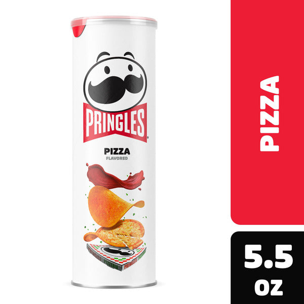Pringles Pizza Potato Crisps Chips, Lunch Snacks, 5.5 oz