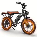 Electric Bike - Heavy-Duty All-Terrain 20" Tire Electric Mountain Bike with 740W Motor, 48V 15Ah Removable Battery, 7-Speed Gear System, Front/Rear Disc Brakes, Global Voltage 100-240V