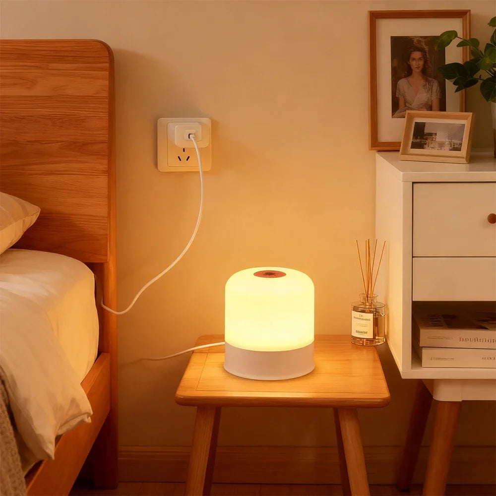 LED Dimmable Night Light Rechargeable and Plug - in Touch RGB Bedside Desk Lamp - PhishStones Products