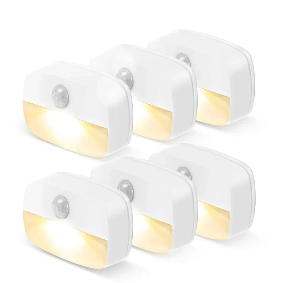 LED Motion Sensor Night Light - Auto On/Off PIR Under - Cabinet & Closet Light, Battery Powered (3x AAA), Cool/Warm White - PhishStones Products
