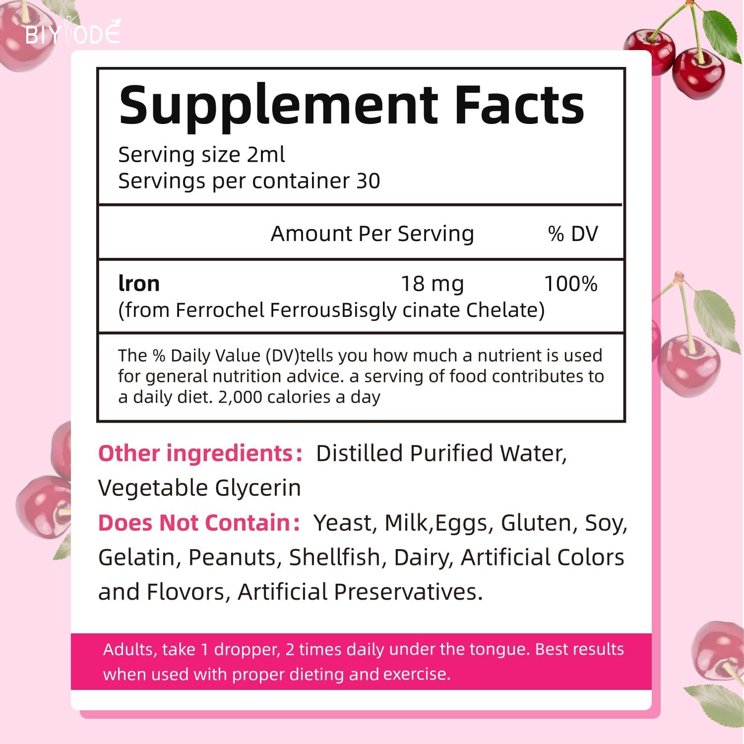Liquid Iron Supplement for Women - PhishStones Products