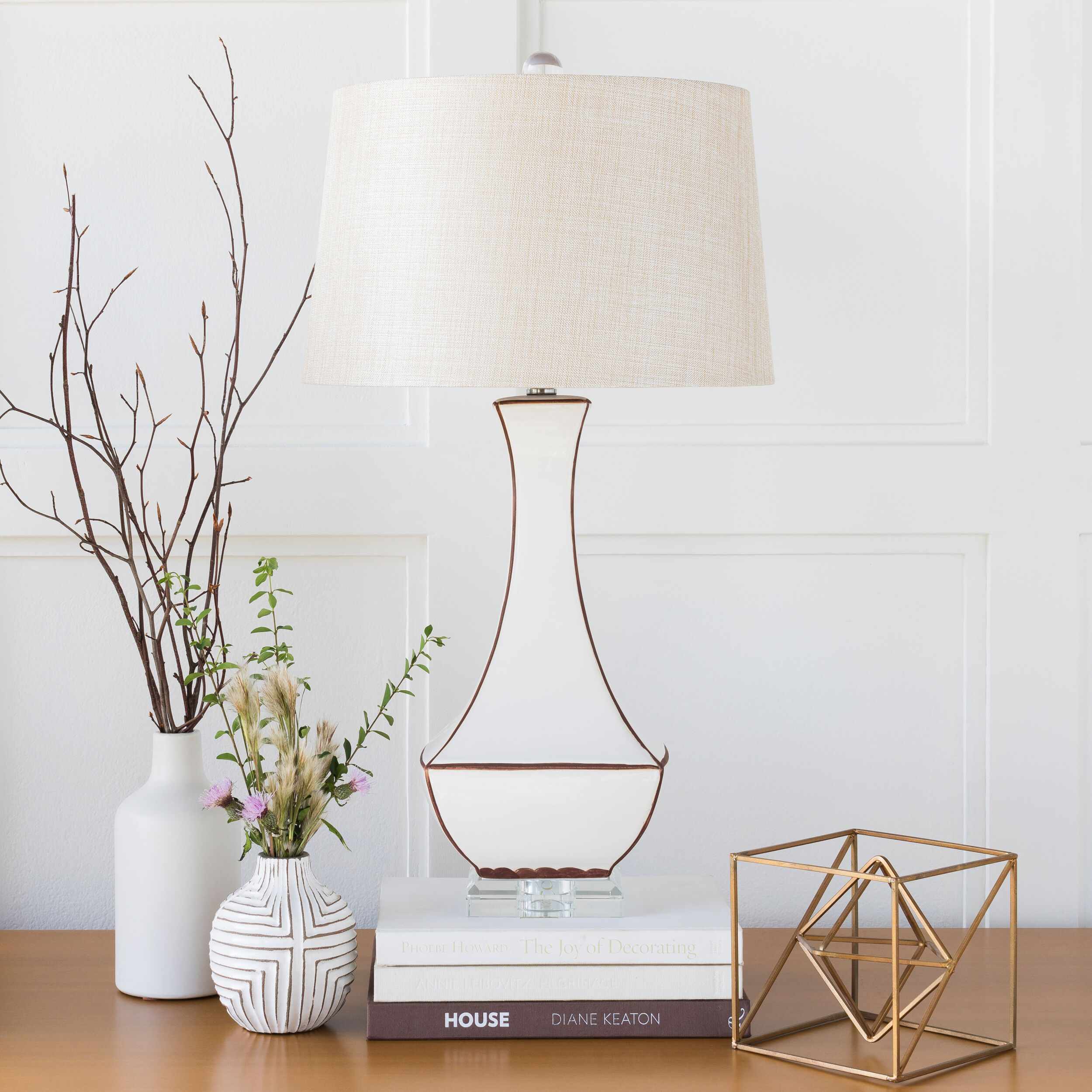 Tuka Tan Ceramic Table Lamp - Clearance