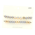 Love Message Faceted Beaded Stretch Bracelets