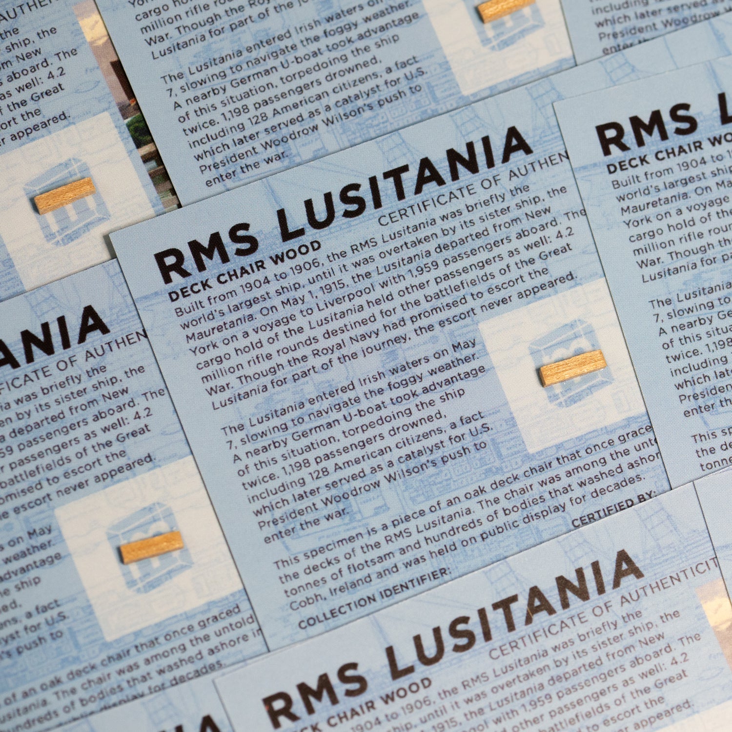 Lusitania Deck Chair - Card Display