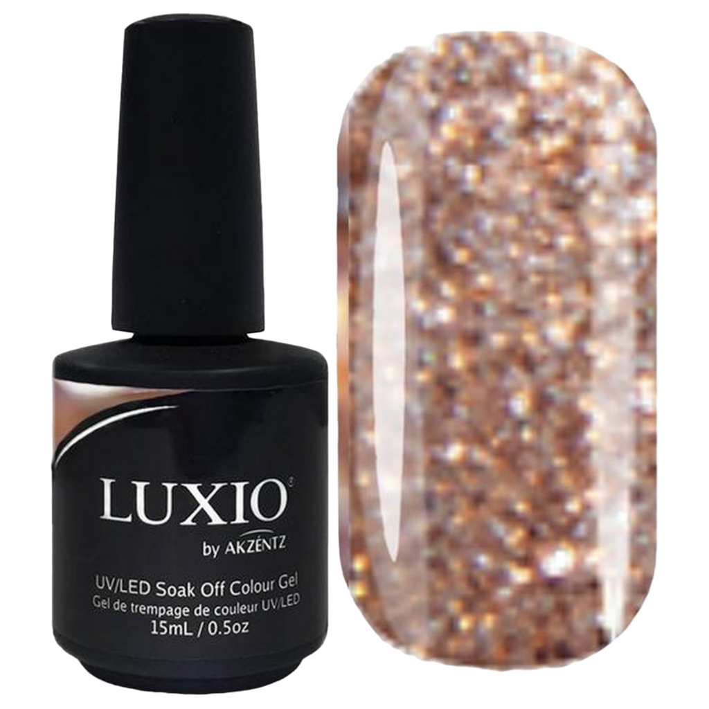 Luxio - Glitter Rose-Gold Gel Polish, 15ml