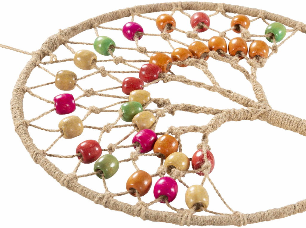 Mapua Colorful Beaded Macrame Wall Hanging Decor - Clearance