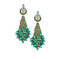 Marquise Stone Cluster Accented Evening Earrings