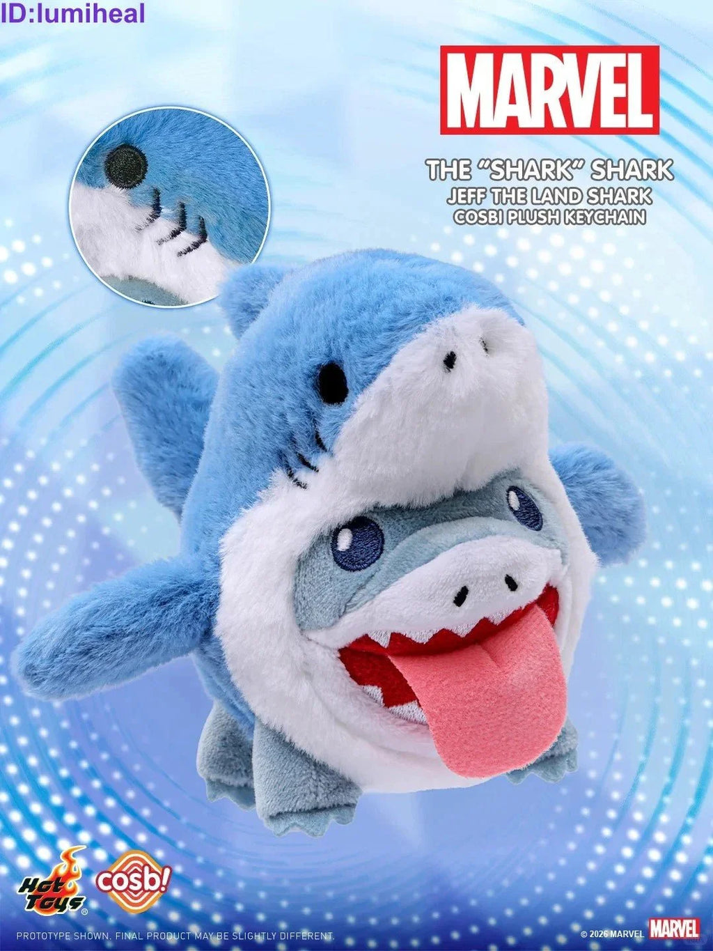 Marvel Comics Cosbi Jeff the Land Shark Random Plush Keychain Blind Box
