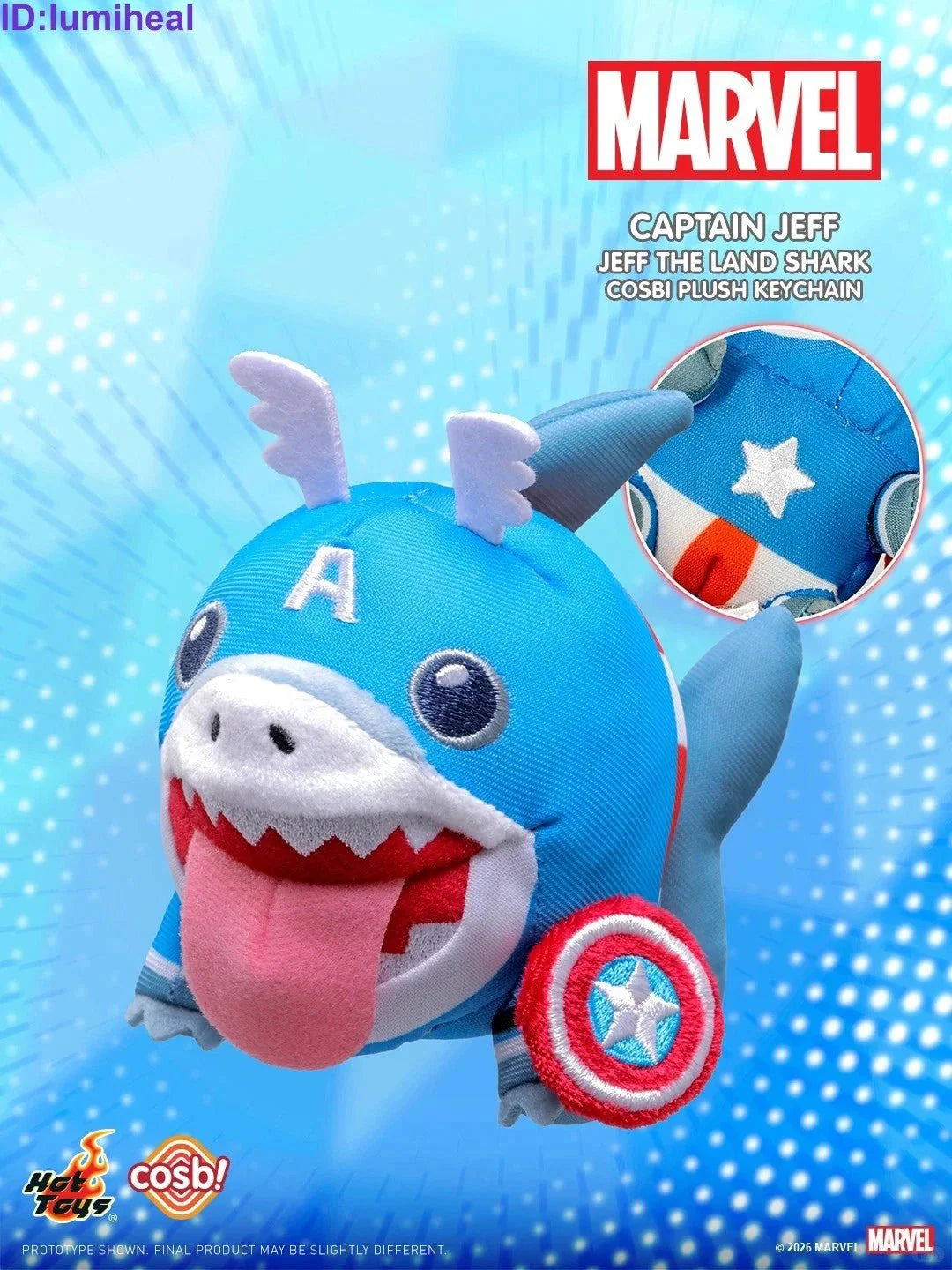 Marvel Comics Cosbi Jeff the Land Shark Random Plush Keychain Blind Box