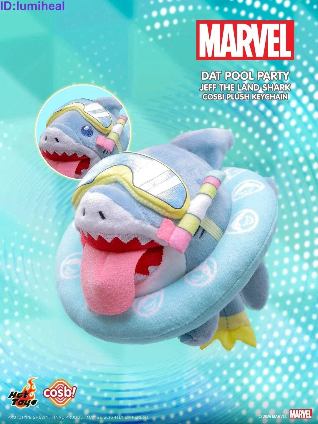 Marvel Comics Cosbi Jeff the Land Shark Random Plush Keychain Blind Box
