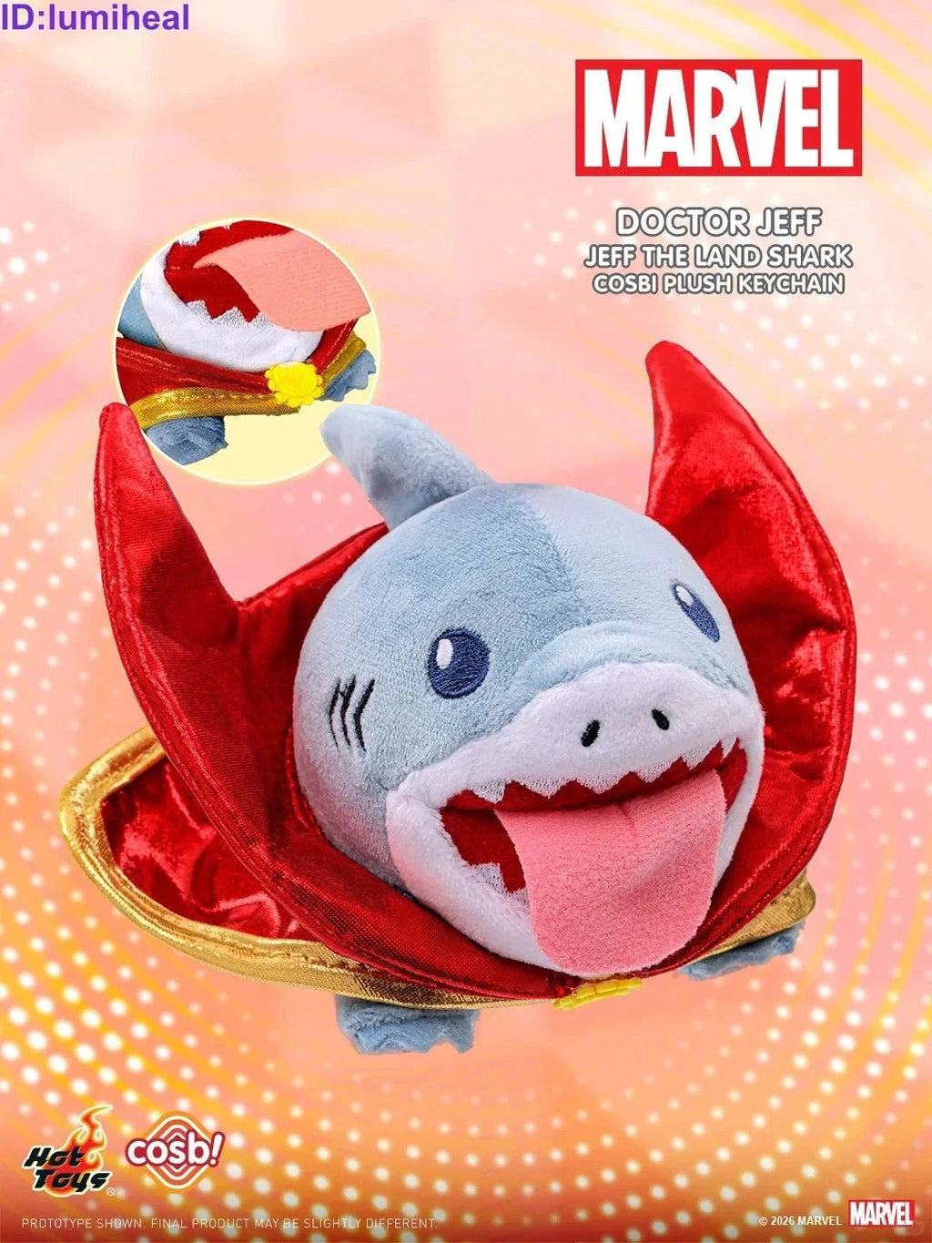 Marvel Comics Cosbi Jeff the Land Shark Random Plush Keychain Blind Box
