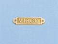 Solid Brass Virgo Sign 4""