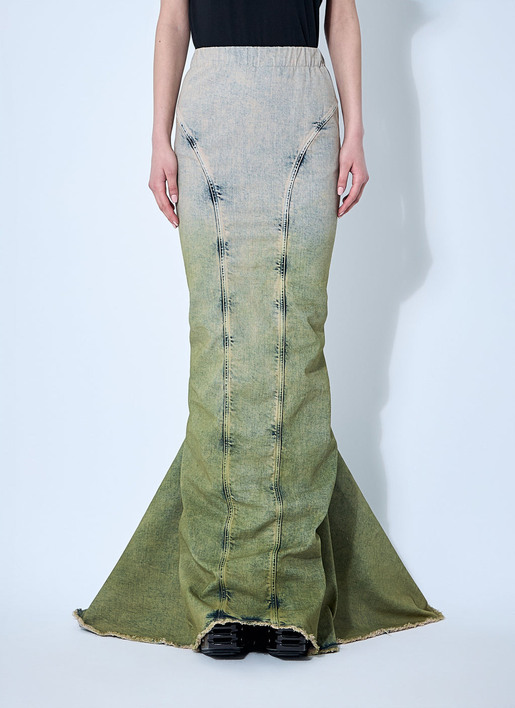 Moncler X Rick Owens Men Acid Degrade Al Maxi Skirt