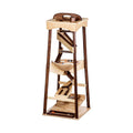 Amish-Made Pyramid Marble Tower Run Wooden Toy - 39" High - Pack of Marbles Included