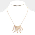 Metal Bar Fringe Necklace