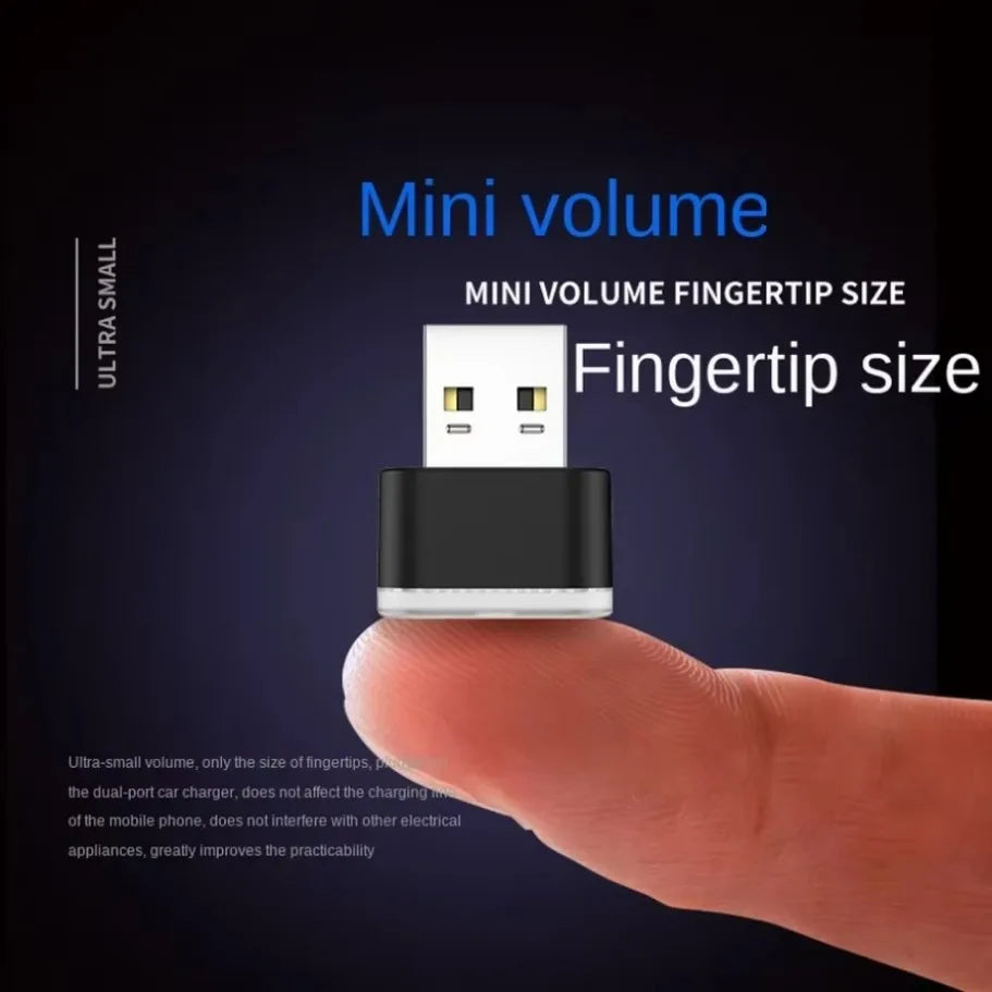 Mini USB LED Ambient Car Interior Light - Portable Neon Decorative Lamp, Universal Plug & Play - PhishStones Products