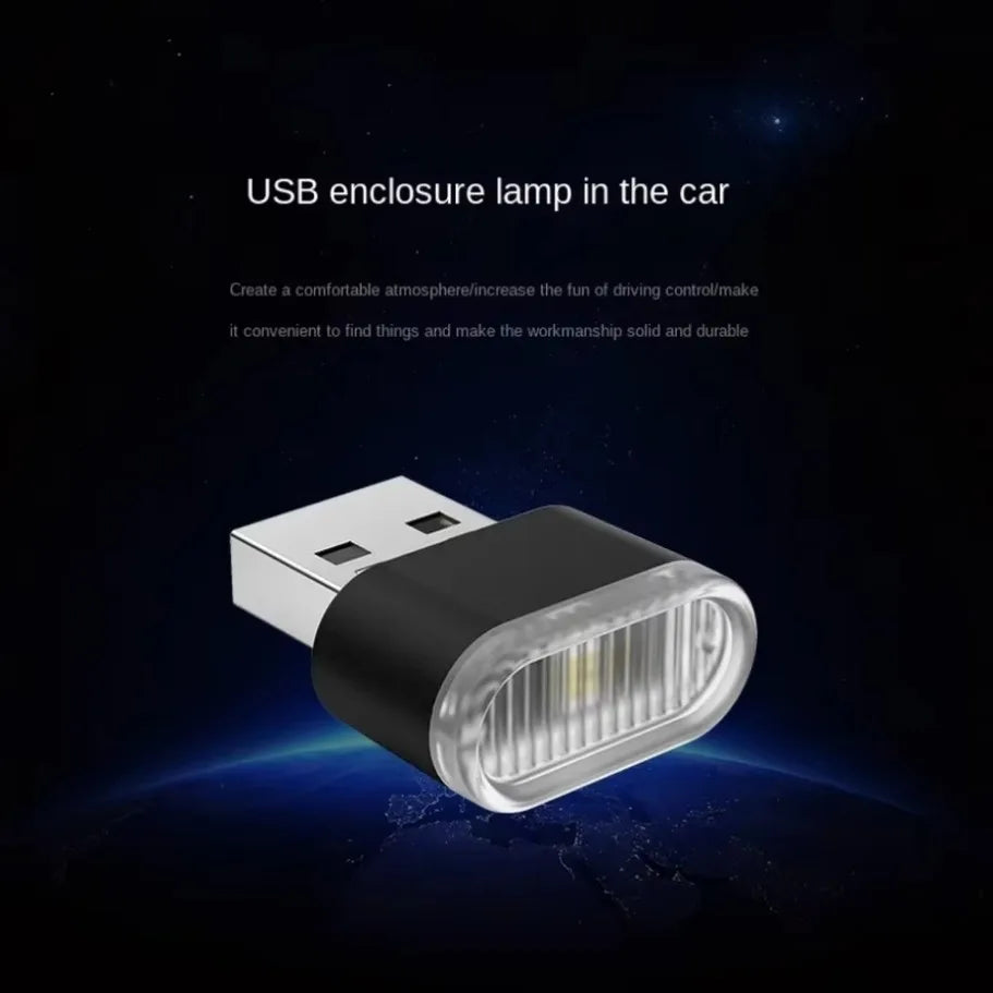 Mini USB LED Ambient Car Interior Light - Portable Neon Decorative Lamp, Universal Plug & Play - PhishStones Products