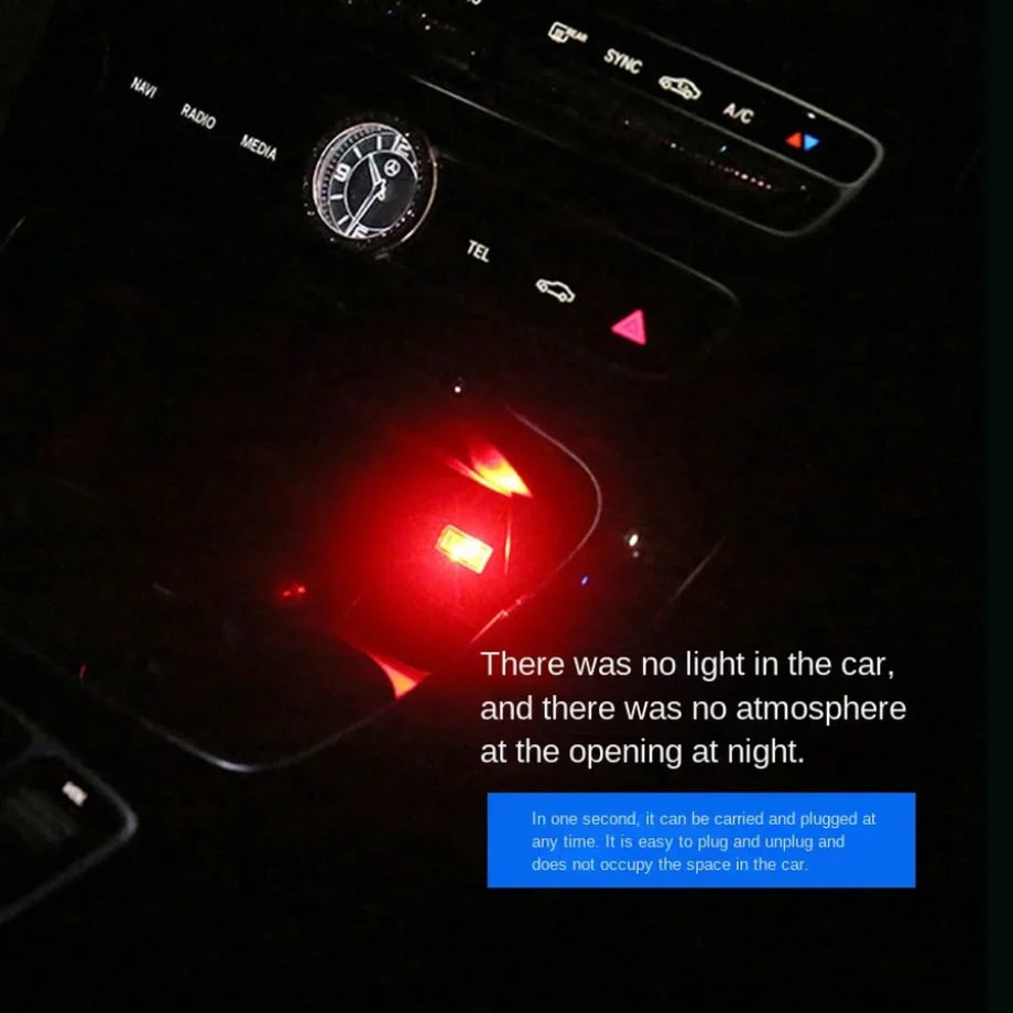 Mini USB LED Ambient Light for Car Interior - Portable Plug & Play Neon Decorative Lamp - PhishStones Products