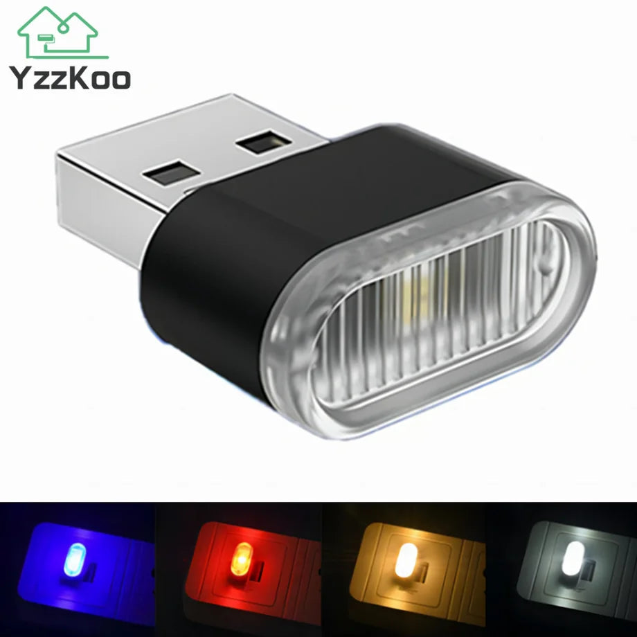 Mini USB LED Ambient Light for Car Interior - Portable Plug & Play Neon Decorative Lamp - PhishStones Products