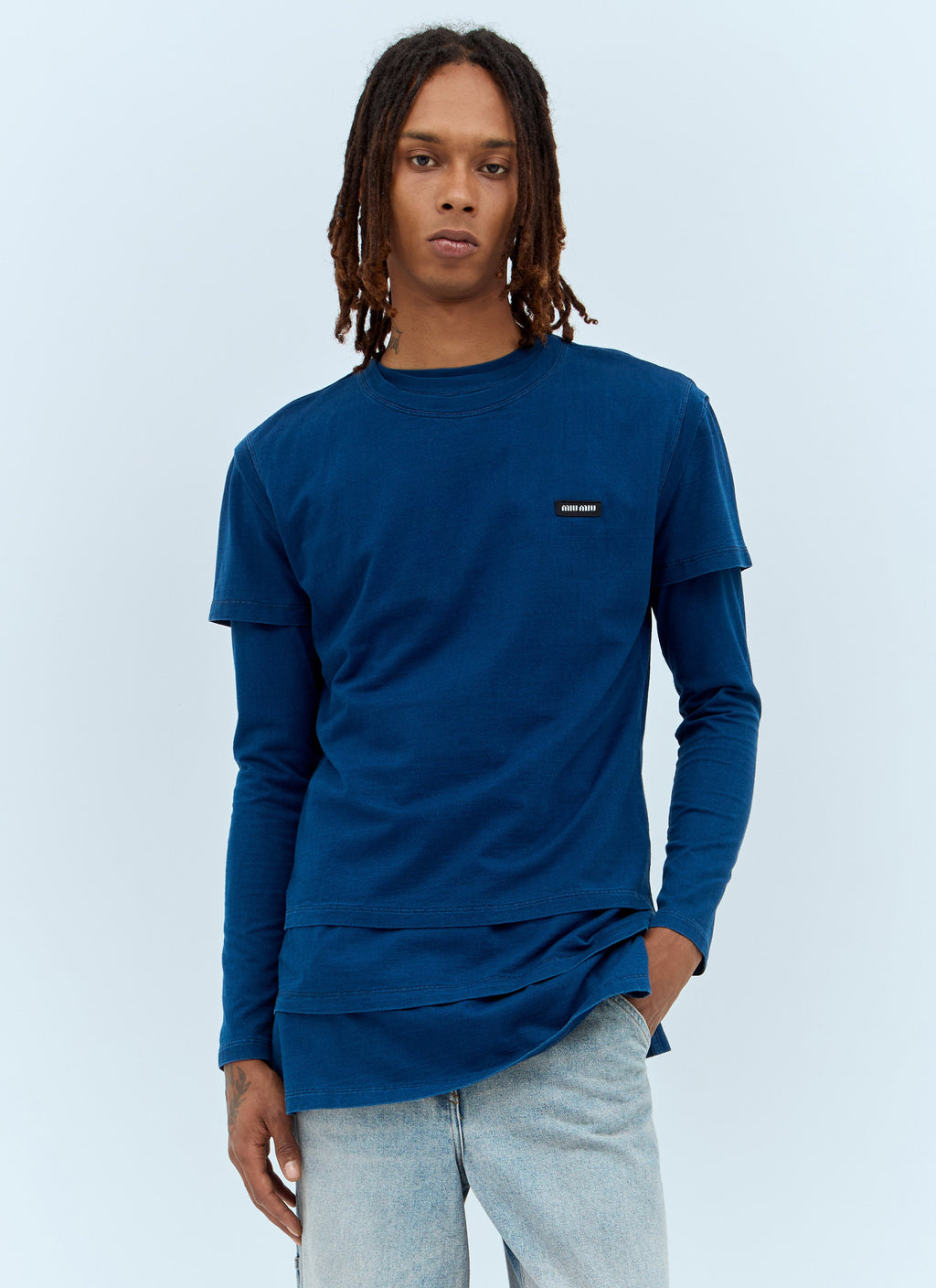 Miu Miu Men Set Of Three Logo-Patch T-Shirts