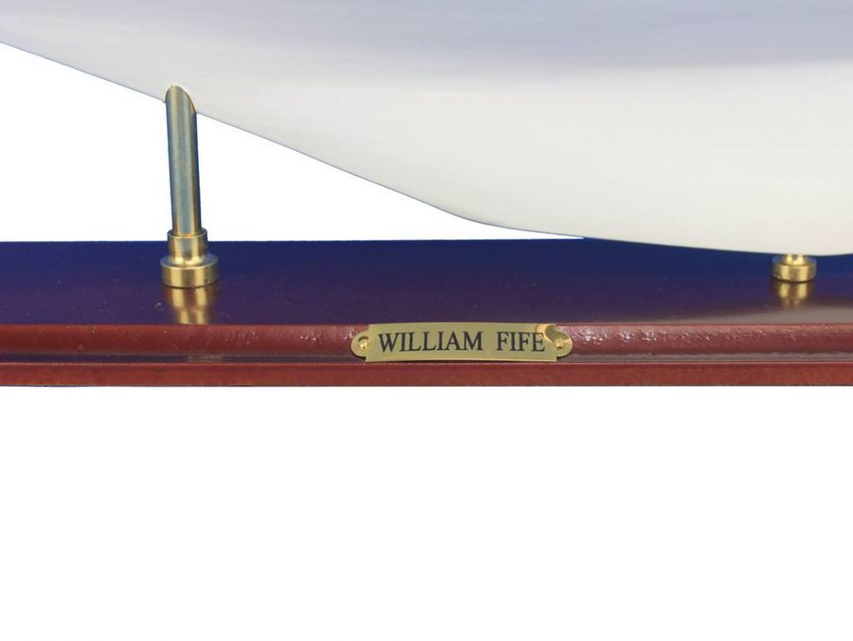 Wooden William Fife Model Sailboat Decoration 35""